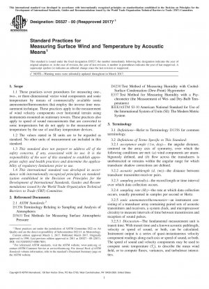 Standardpraktiken zur Messung von Oberflächenwind und -temperatur mit akustischen Mitteln