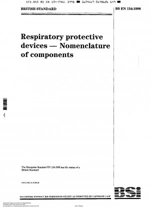 Atemschutzgeräte – Nomenklatur der Komponenten