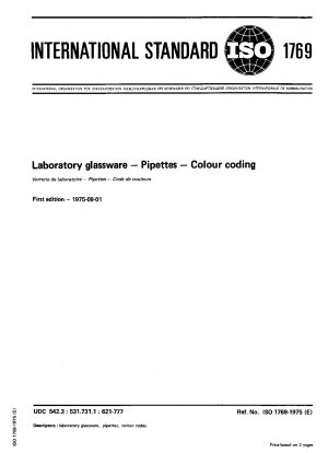 Laborglaswaren; Pipetten; Farbcodierung