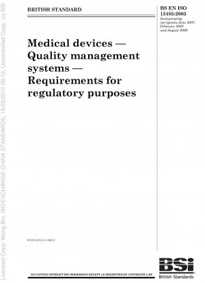 Medizinprodukte – Qualitätsmanagementsysteme – Anforderungen für regulatorische Zwecke