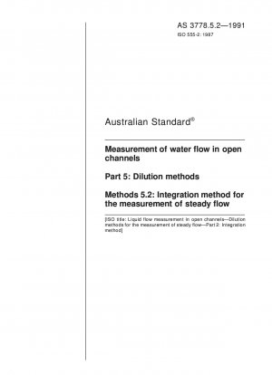 Messung des Wasserdurchflusses in offenen Kanälen - Verdünnungsmethoden - Integrationsverfahren zur Messung des stationären Durchflusses