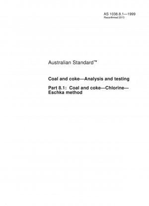 Analyse und Prüfung von Kohle und Koks auf Chlor nach Eschka-Methode