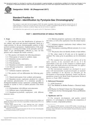 Standardpraxis zur Kautschukidentifizierung mittels Pyrolysegaschromatographie