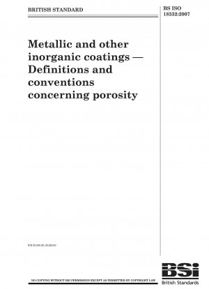 Metallische und andere anorganische Beschichtungen – Definitionen und Konventionen zur Porosität