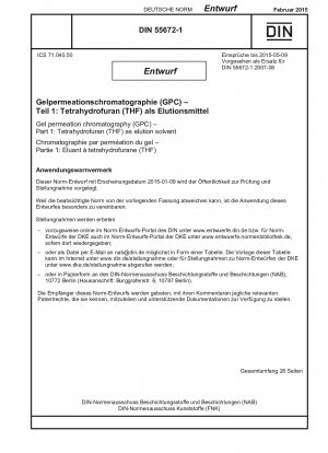 Gelpermeationschromatographie (GPC) – Teil 1: Tetrahydrofuran (THF) als Elutionslösungsmittel