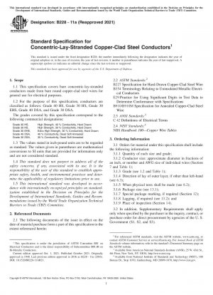 Standardspezifikation für konzentrisch gelegte kupferkaschierte Stahlleiter