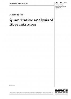 Methoden zur quantitativen Analyse von Fasermischungen