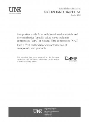 Verbundwerkstoffe aus zellulosebasierten Werkstoffen und Thermoplasten (üblicherweise Holz-Polymer-Verbundwerkstoffe (WPC) oder Naturfaserverbundwerkstoffe (NFC) genannt) – Teil 1: Prüfmethoden zur Charakterisierung von Verbindungen und Produkten