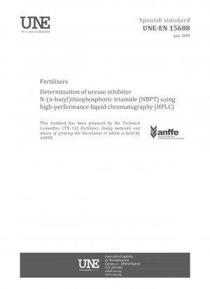 Düngemittel – Bestimmung des Urease-Inhibitors N-(n-Butyl)thiophosphorsäuretriamid (NBPT) mittels Hochleistungsflüssigkeitschromatographie (HPLC)