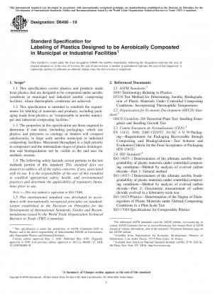 Standardspezifikation für die Kennzeichnung von Kunststoffen, die für die aerobe Kompostierung in kommunalen oder industriellen Anlagen bestimmt sind