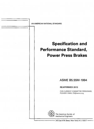 Spezifikation und Leistungsstandard, elektrische Abkantpressen
