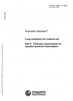 Lungenbeatmungsgeräte für medizinische Zwecke – Besondere Anforderungen für bedienerbetriebene Beatmungsgeräte