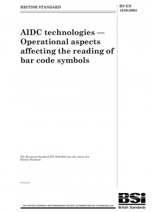 AIDC-Technologien – Betriebsaspekte, die das Lesen von Barcodesymbolen beeinflussen
