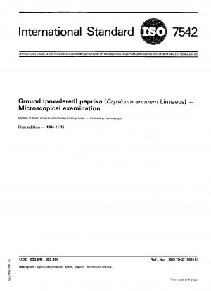Gemahlener (pulverisierter) Paprika (Capsicum annuum Linnaeus); Mikroskopische Untersuchung