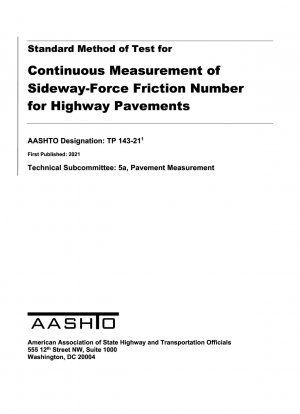 Standardtestmethode zur kontinuierlichen Messung der Seitenkraft-Reibungszahl für Straßenbeläge