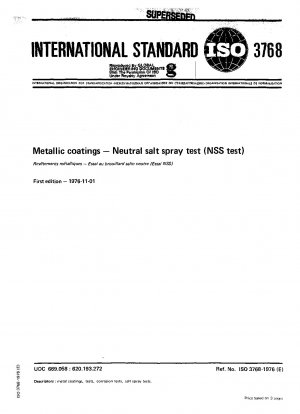 Metallische Beschichtungen – Neutraler Salzsprühtest (NSS-Test)