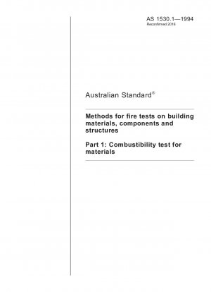 Methoden für Brandprüfungen an Baustoffen, Bauteilen und Bauwerken – Prüfung der Brennbarkeit von Werkstoffen