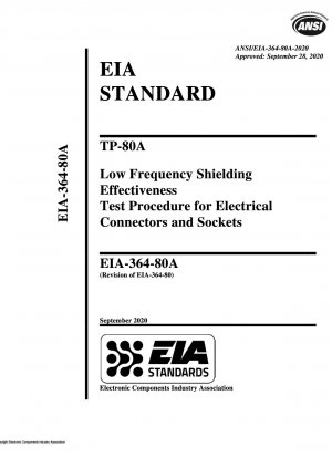 TP-80A Niederfrequenz-Abschirmungseffektivitätstestverfahren für elektrische Steckverbinder und Steckdosen