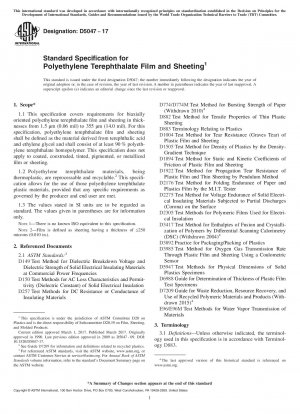 Standardspezifikation für Polyethylenterephthalatfolien und -folien
