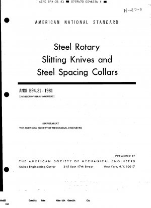 Rotationsschneidmesser aus Stahl und Distanzringe aus Stahl