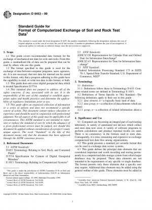Standardhandbuch für das Format des computergestützten Austauschs von Boden- und Gesteinstestdaten