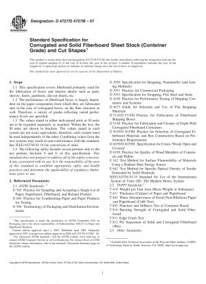 Standardspezifikation für Well- und Vollfaserplatten (Containerqualität) und Zuschnitte