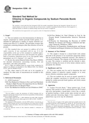 Standardtestmethode für Chlor in organischen Verbindungen durch Natriumperoxidbombenzündung