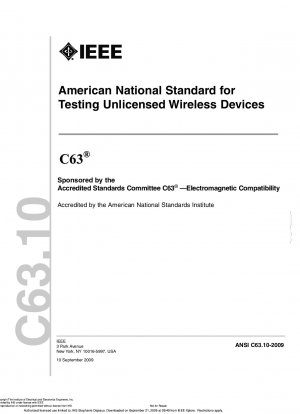 Amerikanischer nationaler Standard zum Testen nicht lizenzierter drahtloser Geräte