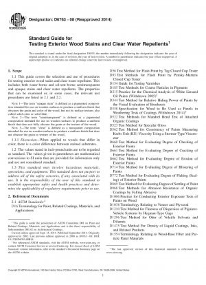 Standardhandbuch zum Testen von Holzbeizen und klaren wasserabweisenden Mitteln für den Außenbereich