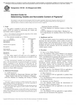 Standardhandbuch zur Bestimmung des flüchtigen und nichtflüchtigen Gehalts von Pigmenten
