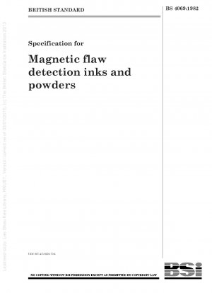 Spezifikation für magnetische Fehlererkennungstinten und -pulver