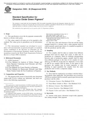 Standardspezifikation für Chromoxidgrünpigment