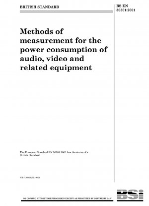 Methoden zur Messung des Stromverbrauchs von Audio-, Video- und zugehörigen Geräten