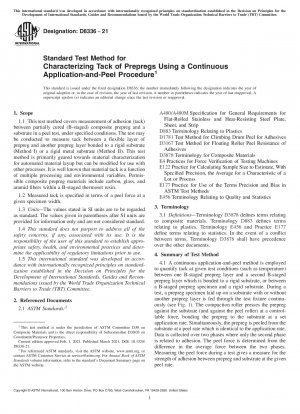 Standardtestmethode zur Charakterisierung der Klebrigkeit von Prepregs unter Verwendung eines kontinuierlichen Applikations- und Abziehverfahrens