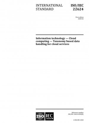 Informationstechnologie – Cloud Computing – Taxonomiebasierte Datenverarbeitung für Cloud-Dienste