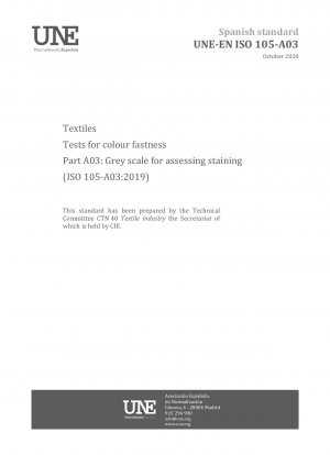Textilien - Prüfungen auf Farbechtheit - Teil A03: Grauskala zur Beurteilung der Fleckenbildung (ISO 105-A03:2019)