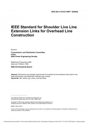 IEEE-Standard für Schulterstromleitungsverlängerungsverbindungen für den Freileitungsbau