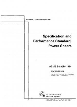 Spezifikations- und Leistungsstandard, elektrische Scheren