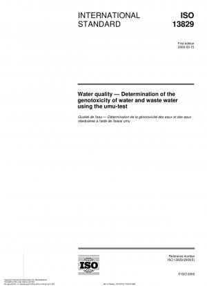 Wasserqualität - Bestimmung der Genotoxizität von Wasser und Abwasser mittels umu-Test