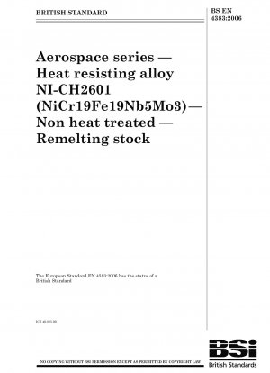 Luft- und Raumfahrt - Hitzebeständige Legierung NI-CH2601 (NiCr19Fe19Nb5Mo3) - Nicht wärmebehandelt - Umschmelzmaterial