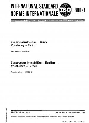Baukonstruktion; Treppen; Wortschatz; Teil I Zweisprachige Ausgabe