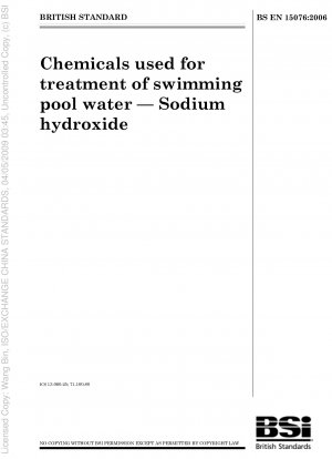 Chemikalien zur Aufbereitung von Schwimmbadwasser – Natriumhydroxid