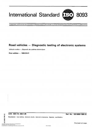 Straßenfahrzeuge; Diagnosetests elektronischer Systeme