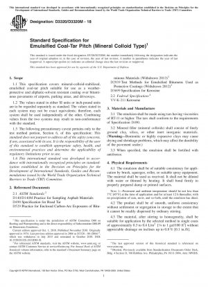 Standardspezifikation für emulgiertes Kohlenteerpech (Mineralkolloidtyp)