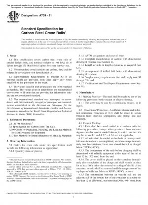 Standardspezifikation für Kranschienen aus Kohlenstoffstahl