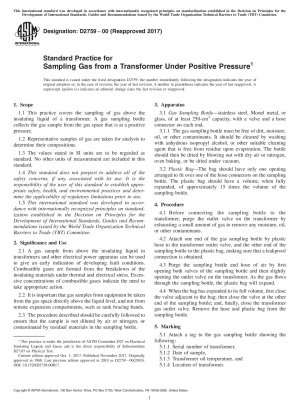 Standardpraxis für die Gasentnahme aus einem Transformator unter Überdruck