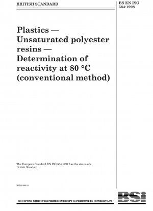 Kunststoffe - Ungesättigte Polyesterharze - Bestimmung der Reaktivität bei 80 °C (konventionelle Methode)