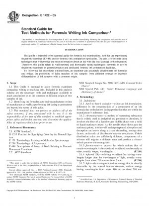 Standardhandbuch für Testmethoden für den forensischen Schreibtintenvergleich