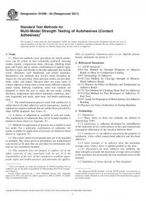 Standardtestmethoden für die multimodale Festigkeitsprüfung von Autohäsiven (Kontaktklebstoffen)