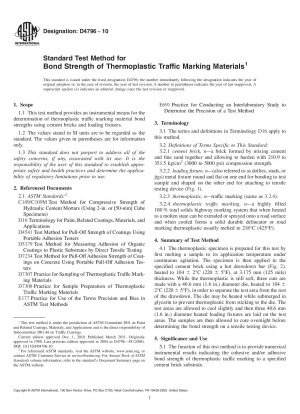 Standardtestverfahren für die Haftfestigkeit thermoplastischer Verkehrsmarkierungsmaterialien
